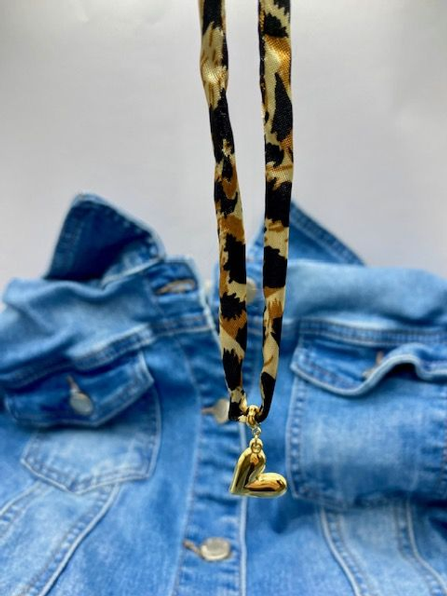 Collier coeur Léopard 