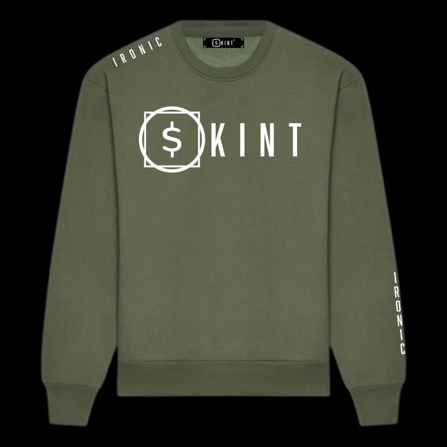 Skint Ironic Sweatshirt [Military Green]