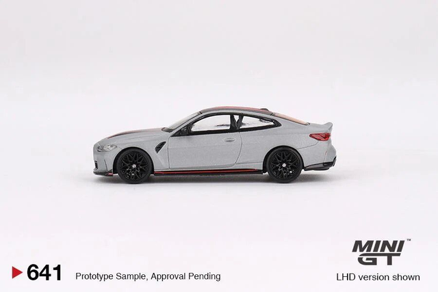 MGT00641 Mini GT 1/64 BMW M4 CSL Frozen Brooklyn Grey Metallic (LHD)