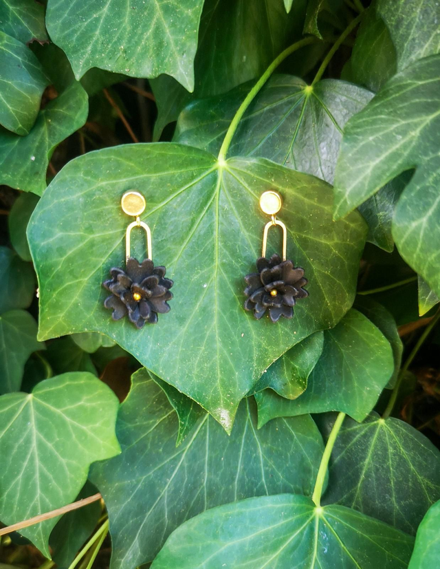 Collection Florale Songe nocturne - Boucles d'oreilles Oriane
