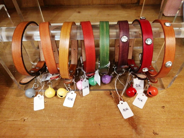 Collier pour chat cuir