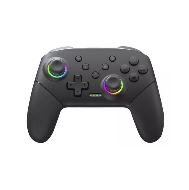 Control Pro de Nintendo Switch diseño RGB negro