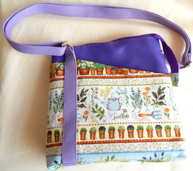 Lilac Faux Leather Handbag