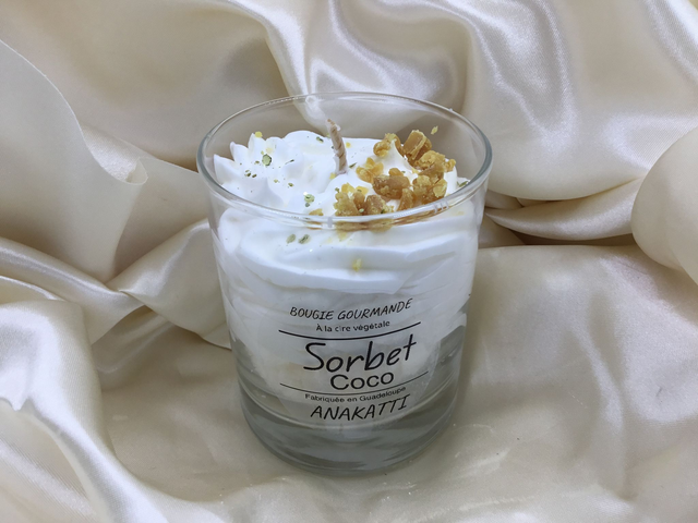 Bougie gourmande &quot;Sorbet coco&quot;