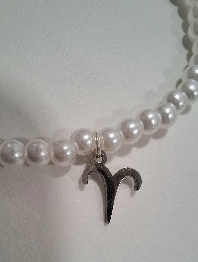 Aries Zodiac Beaded charm bracelet 
