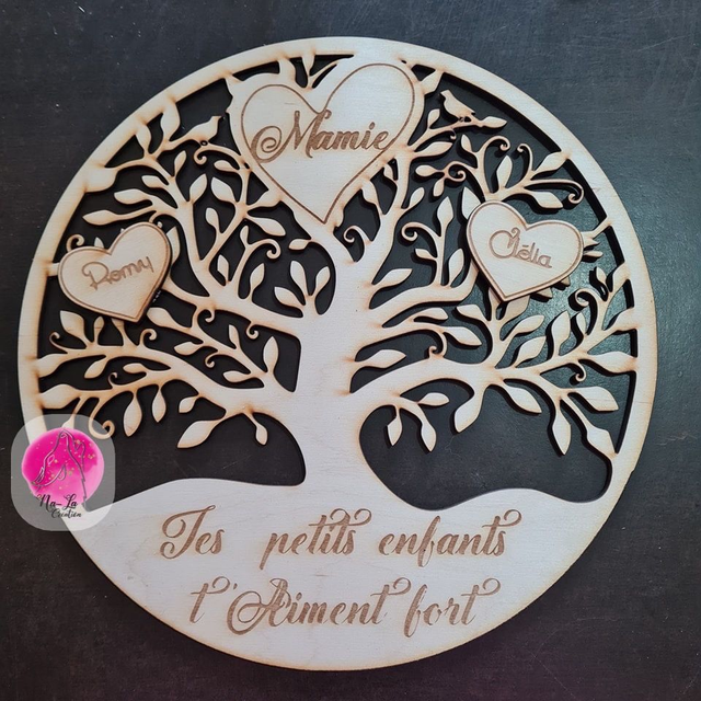 Cadre arbre de vie - cadeau personnalisée gravé parfait pour les mamans, mamie, tata