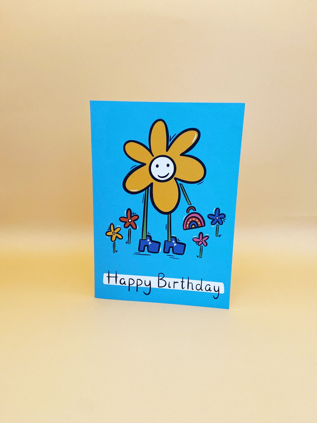 Flower power greeting card