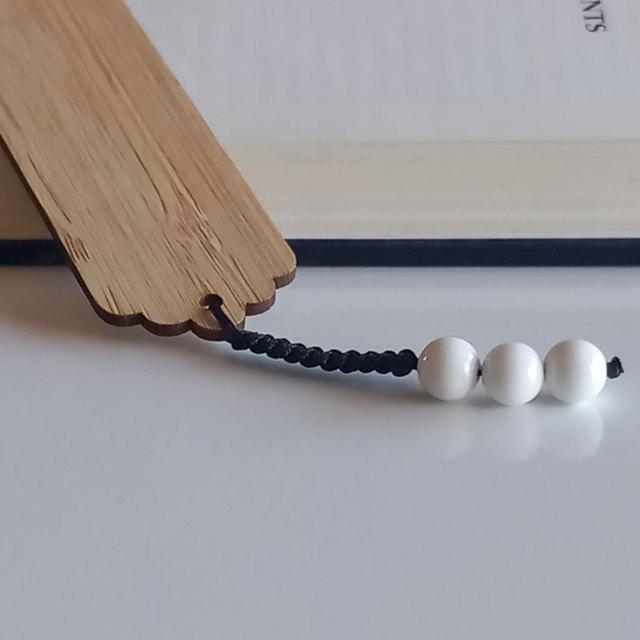 Marque-pages en bambou et Jade Mashan