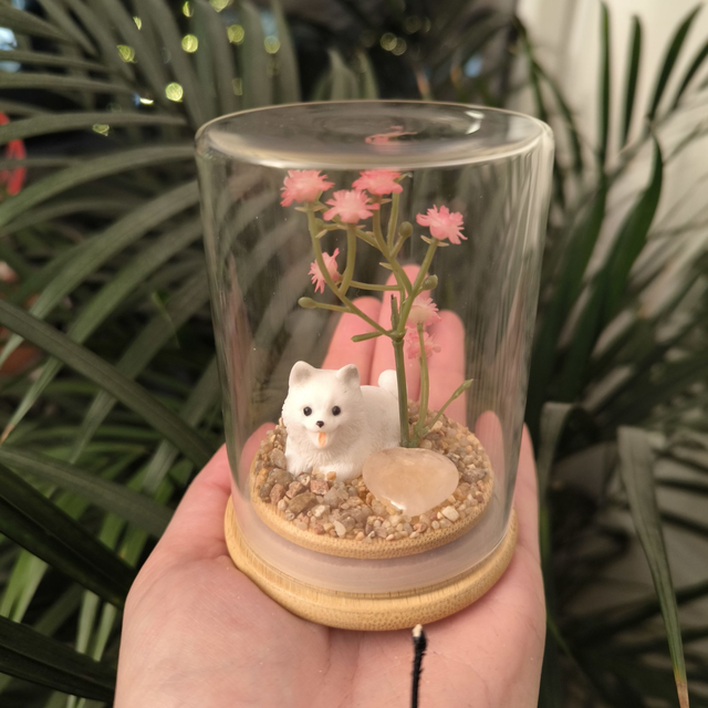 Ami protecteur - Samoyede (quartz rose)