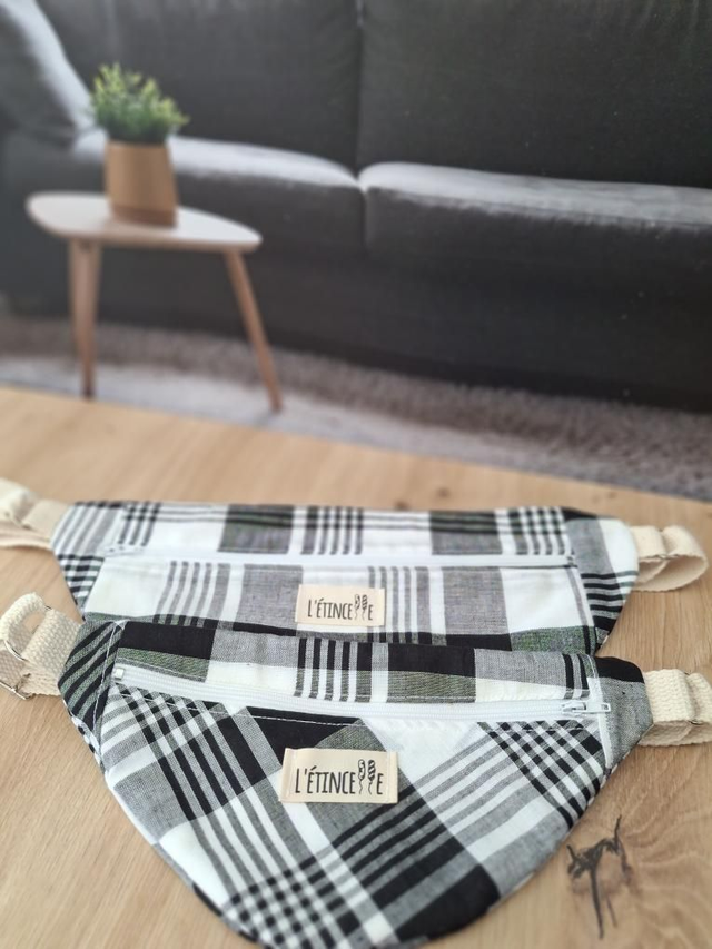 Sacs banane matchy adulte/enfant - Black &amp; White