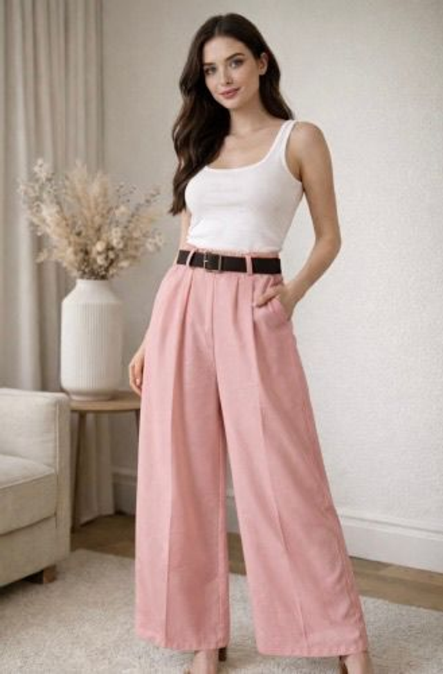 Pantalon Noa - poeder roze