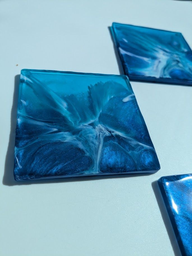 Blue Abstract Coasters