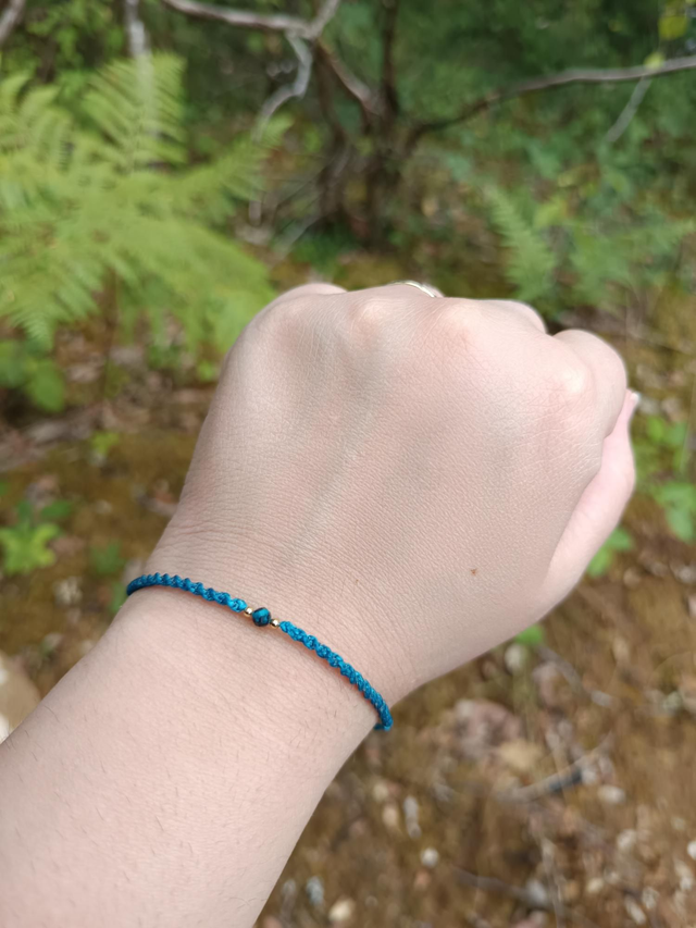Bracelet avec perle de chrysocolle 