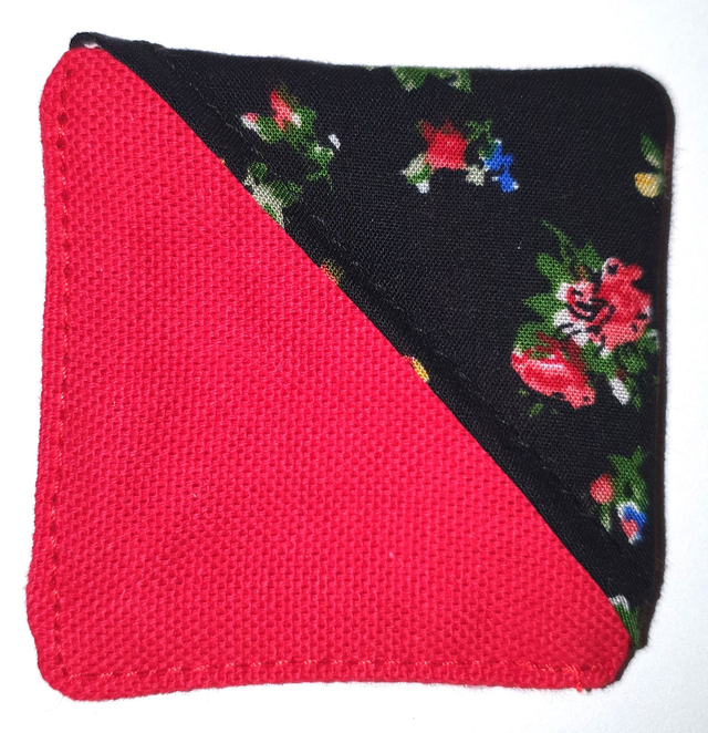 Marque pages rouge motifs fleurs