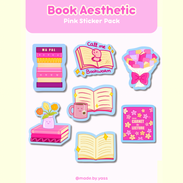 Sticker Pack Book rose 