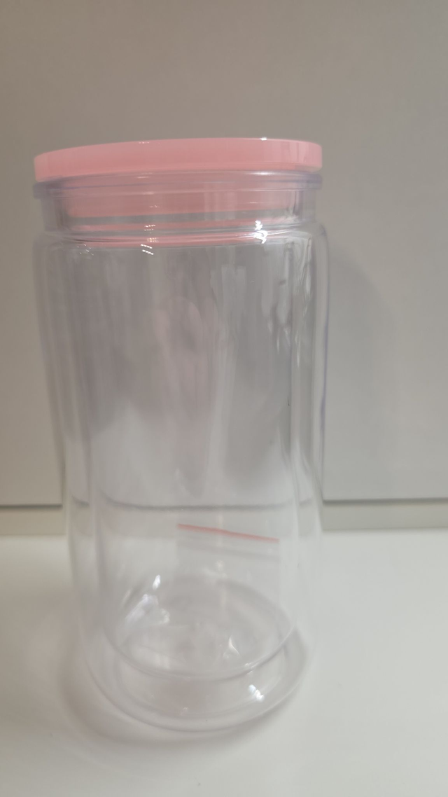 16oz Pale Pink Snowglobe (Please add decal before checking out) 