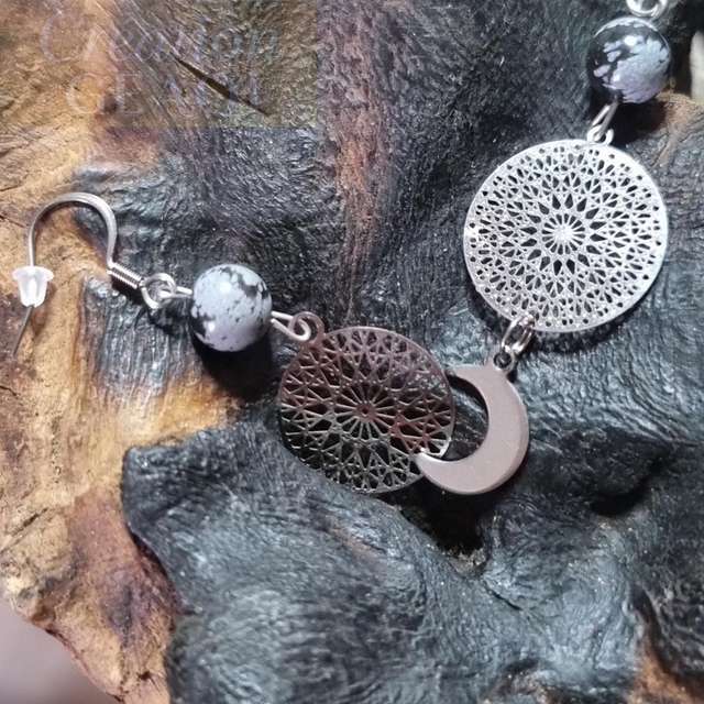 Obsidienne moucheté (neige)