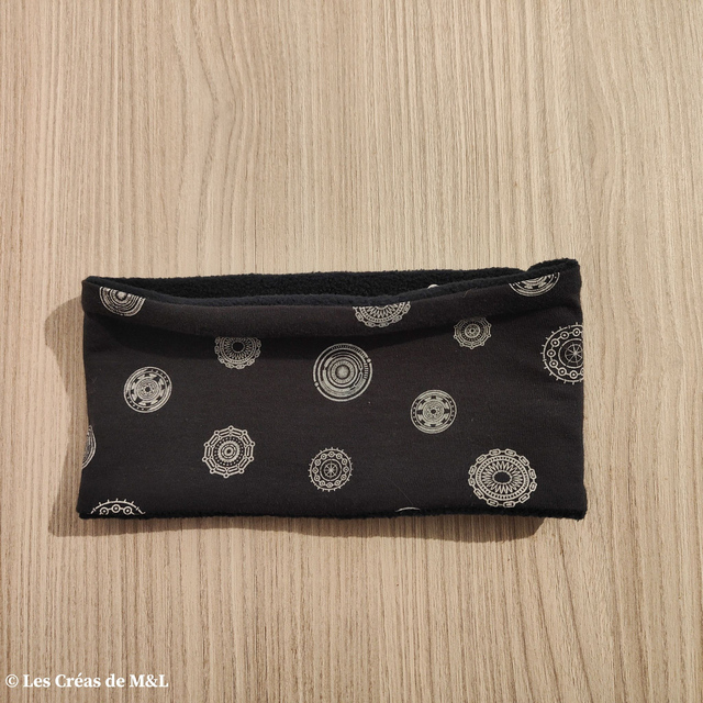 Snood Roues méca &amp; Polaire Bleu Marine (Bébé)