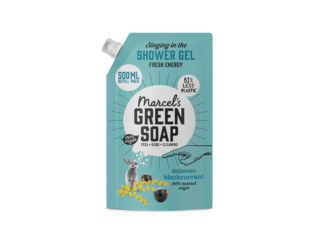 [Marcel's Green Soap] Shower Gel - Mimosa &amp; Zwarte Bes - Navulling - 500ml