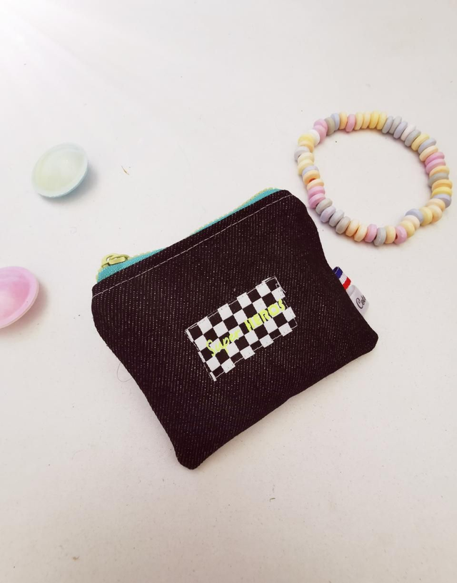 Porte-monnaie ELIOT jeans noir