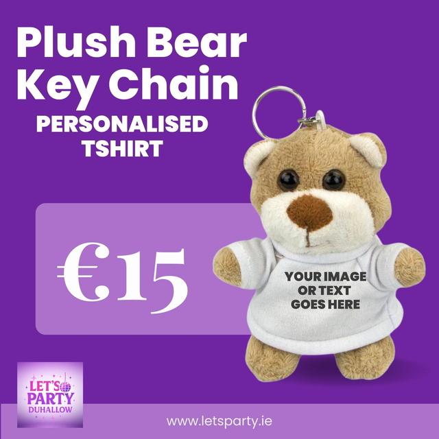 Personalised Plush Bear Keychain