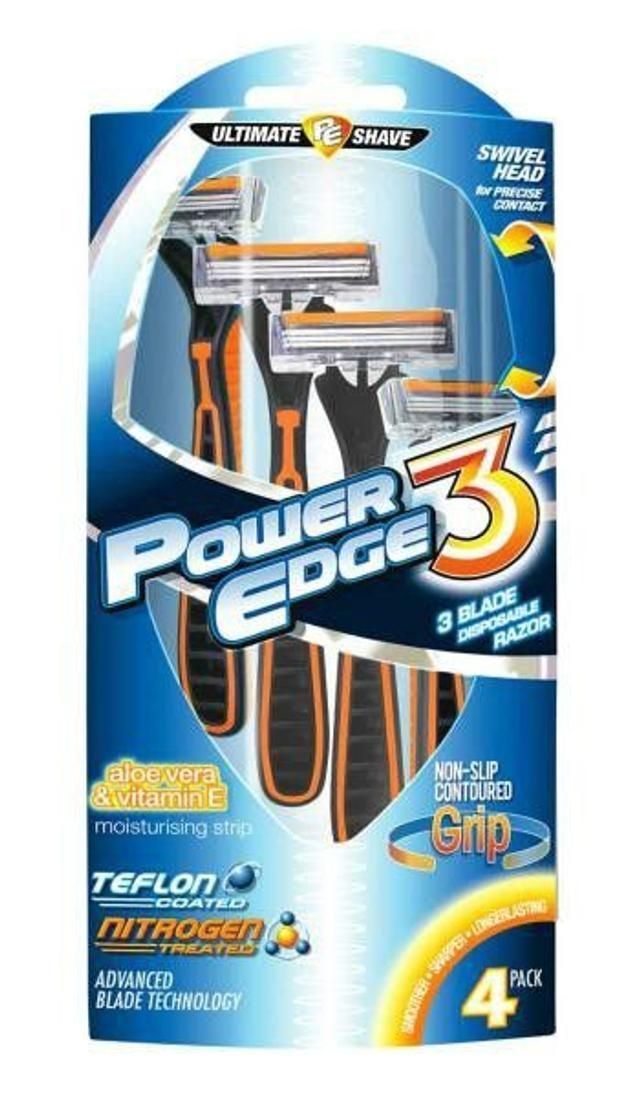 Power Edge 3 Poly Bag Disposable Razors