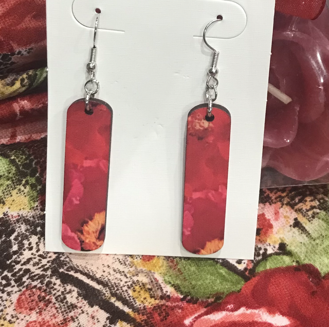 Red Dangling Earrings-RDE17
