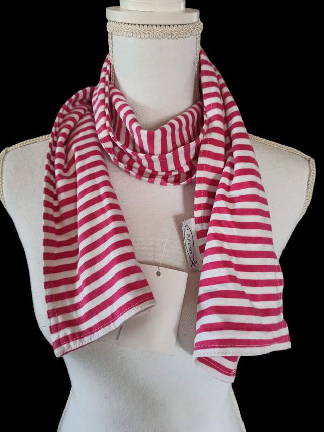 Écharpe rayé rose et blanc (Fishermen) 