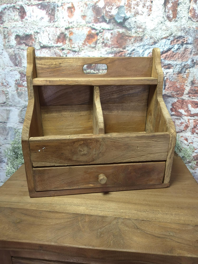 Gruttersbak teakhout, 2 vaks + 1 lade