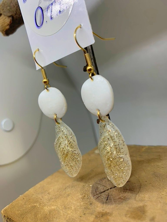 BO Feuille Blanches Poudre d&#039;Or