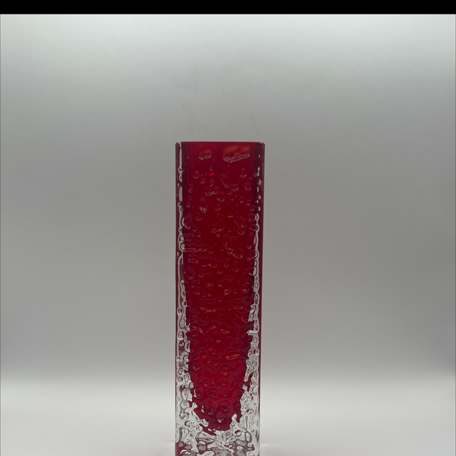 Whitefriars – Ruby Nailhead Vase