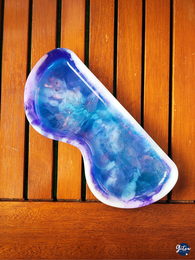 Repose-lunettes ovale bleu