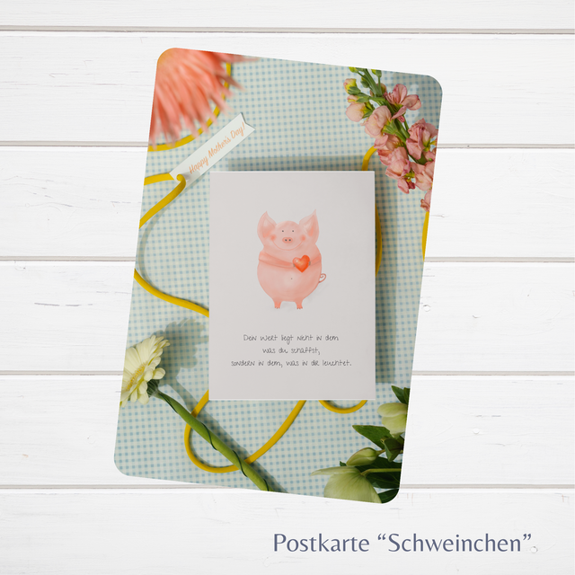 Postarte "Schweinchen"