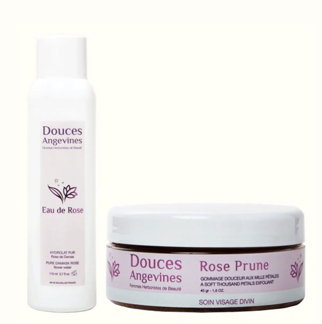 Coffret à l’eau de Rose, Duo gommage caresse