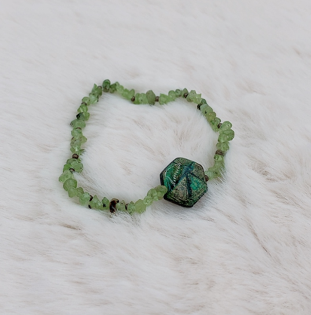 Bracelet" Eclat naturelle" et Péridot