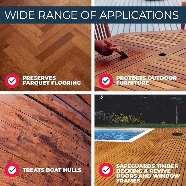 Saturateur D1 Qualité Marine OWATROL - Saturateur Bois Extérieur - Pontons, Terrasses, Bardages - Protège les Bois Denses et Exotiques - 2,5L