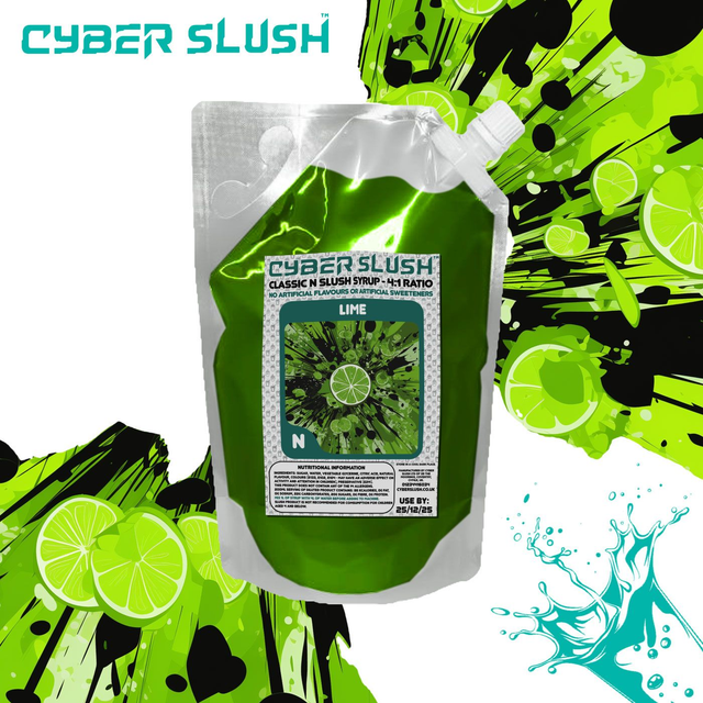 CyberSlush Lime Syrup for Ninja® Slushi - Natural Flavour / Natural Sweetness - 1L