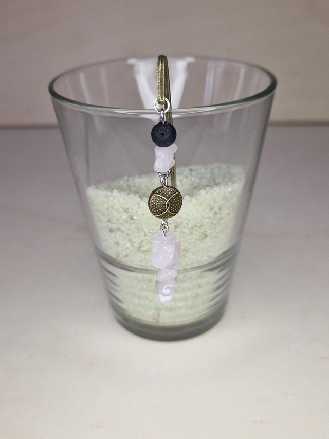 Marque-pages. Quartz rose,  Lave / 004