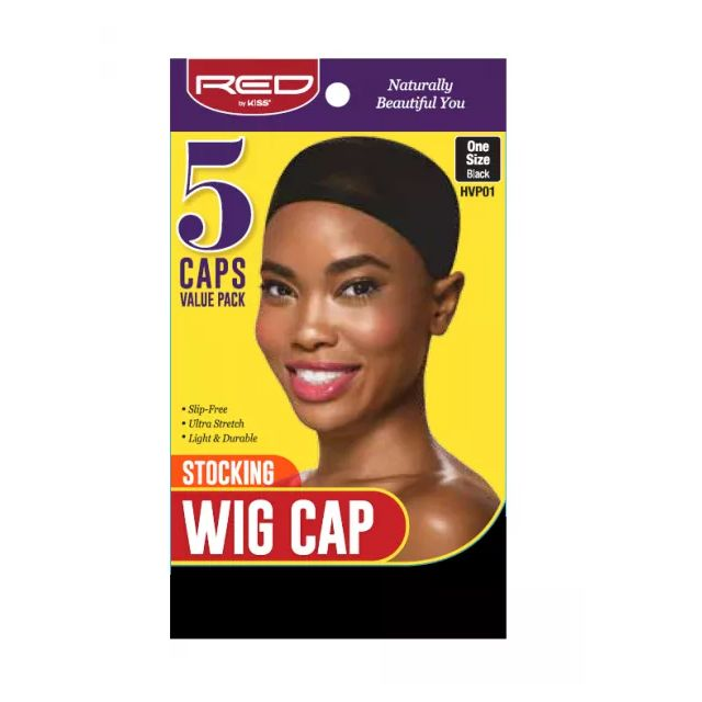 RED By Kiss: Stocking Wig Cap 5pc - Black