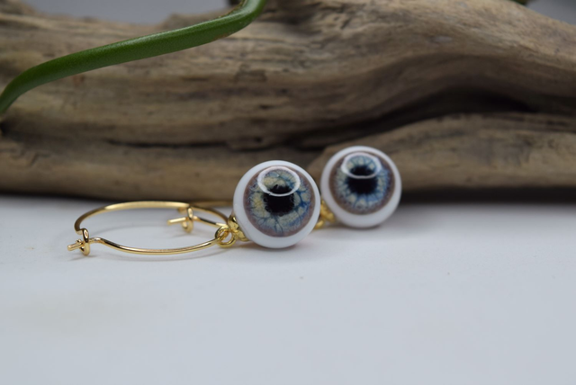 CRÉOLES OEIL DE GNOME MONTURE OR