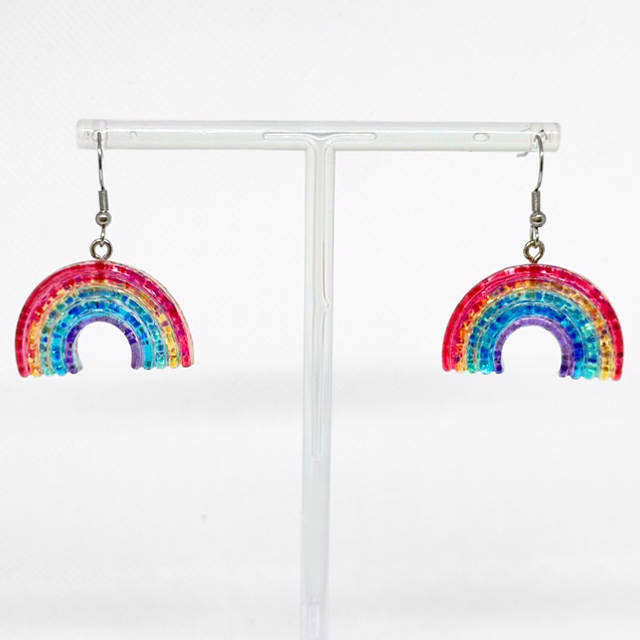 Glitter Rainbow Earrings