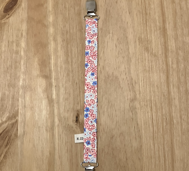 Attache doudou fleuris 
