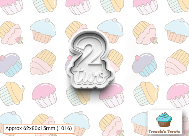 Numbers with text Fondant/cookie stamps with cutters