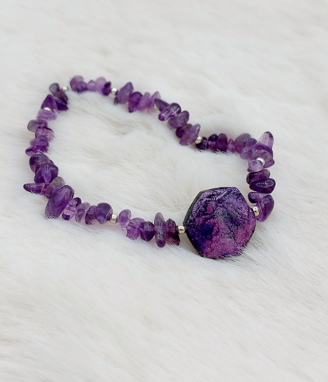 Bracelet "Eclat Naturelle" et Améthyste