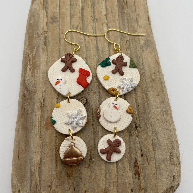 Christmas triple dangles 