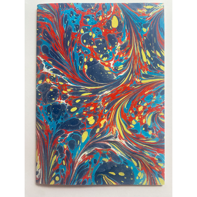 Softbound Notebook, Red And Blue Swirly Carpet