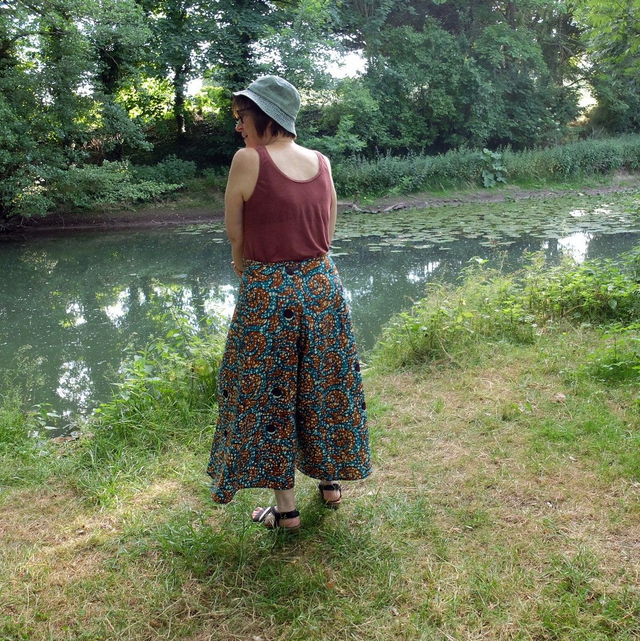 Pantalon portefeuille FOUTA | coton wax | imprimé JIIN