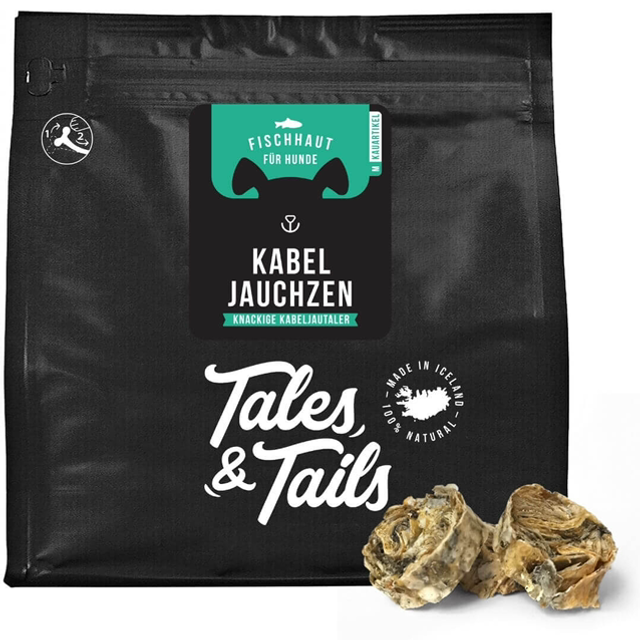 Kabeljauchzen Fischhaut zum kauen 150g 