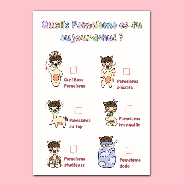 Carte Quelle Pamelama es-tu aujourd'hui ?
