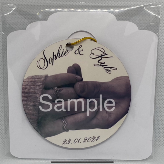 Personalized Photo Bauble – Custom Wooden Keepsake Ornament (7cm)